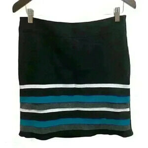 White  House Black Market Layered Striped Pencil Mini Skirt Casual Career